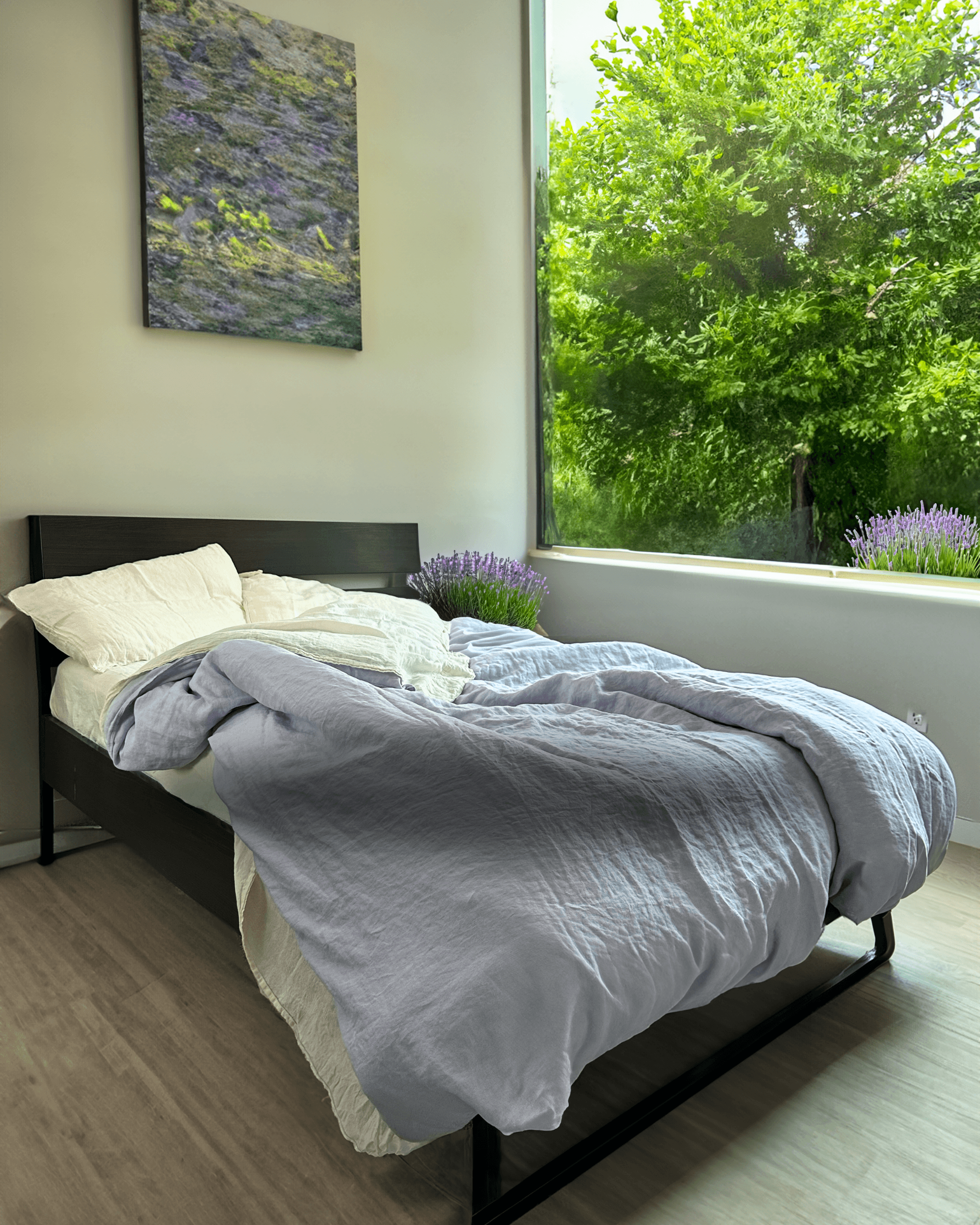 Provence France, 100% European Linen, Lilac Premium Bedding Bundle - Cahoosh